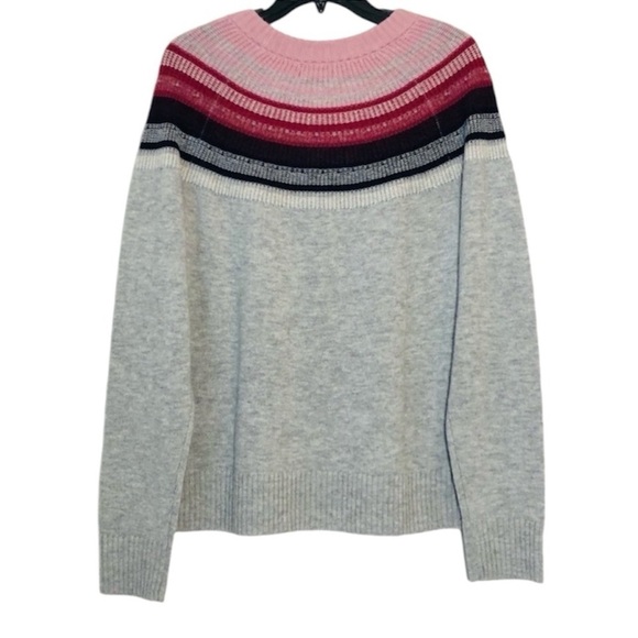 NWT Toad&Co Women’s Wool Blend Nordic Cazadero Crew Sweater in Light Ash size XL - Picture 8 of 9